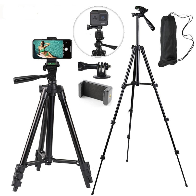 Portable Camera Tripod Stand Bracket Holder for iPhone Samsung Mobile Phone Canon Nikon Sony DV Adjustable Camera Mount